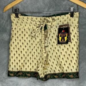 NEW Junglee Billee Mini Shorts Women S Tan Brown Sustainable Slightly Sheer